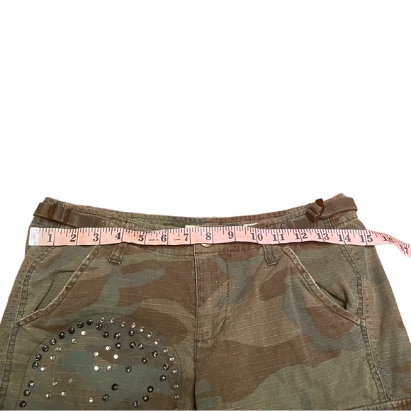 Da Nang Camouflage Baggy Studded Cargo Pants Green Size XS - Picture 10 of 10